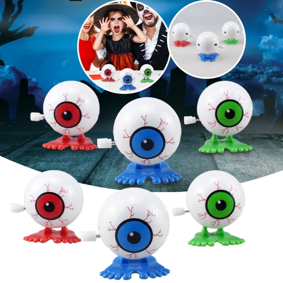 CUNlUDJ9 autumn wall art top christmas christmas girls top christmas for mom white christmas Halloween Decoration Scary Skeletonl Eyeball Shape Bouncing Wind Up Clockwork Toy