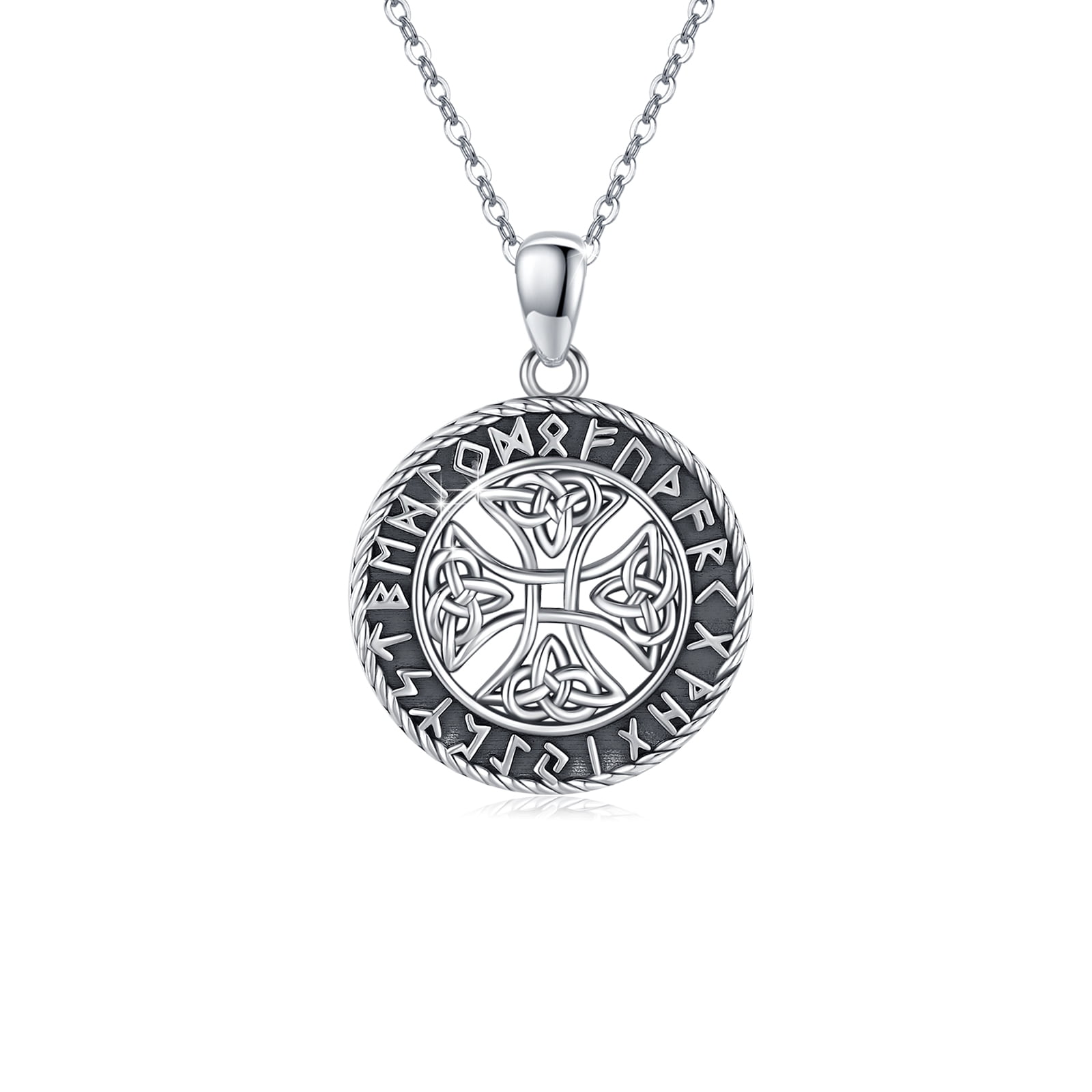 Celtic Knot Necklace – S925 Sterling Silver, Cubic Zirconia Trinity Love Knot Pendant, Irish Jewelry Gift For Women, Mom, Wife - View #2