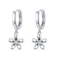 CUOKA MIRACLE Flower Hoop Earrings for Women Sterling Silver Flower