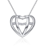 CUOKA MIRACLE Heart Necklace 925 Sterling Silver Necklaces for Women Trendy Necklace Fashion Jewelry Birthday Christmas Gifts for Girlfriend Wife Mother Daughter