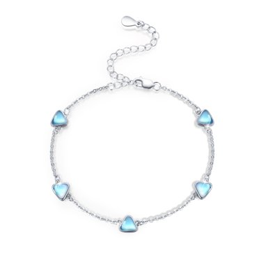 CUOKA MIRACLE Moonstone Ring 925 Sterling Silver Moon And Star Adjustable Ring Rainbow Moonstone Ring Christmas Gifts For Women Girls
