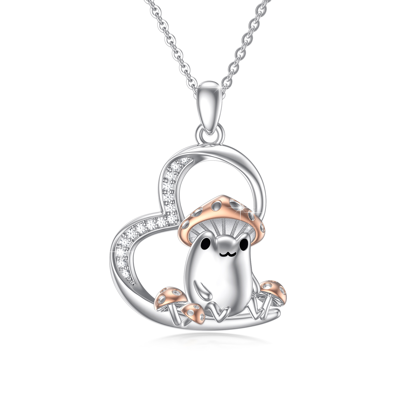 CUOKA MIRACLE Koala Necklace Heart Necklace 925 Sterling Silver
