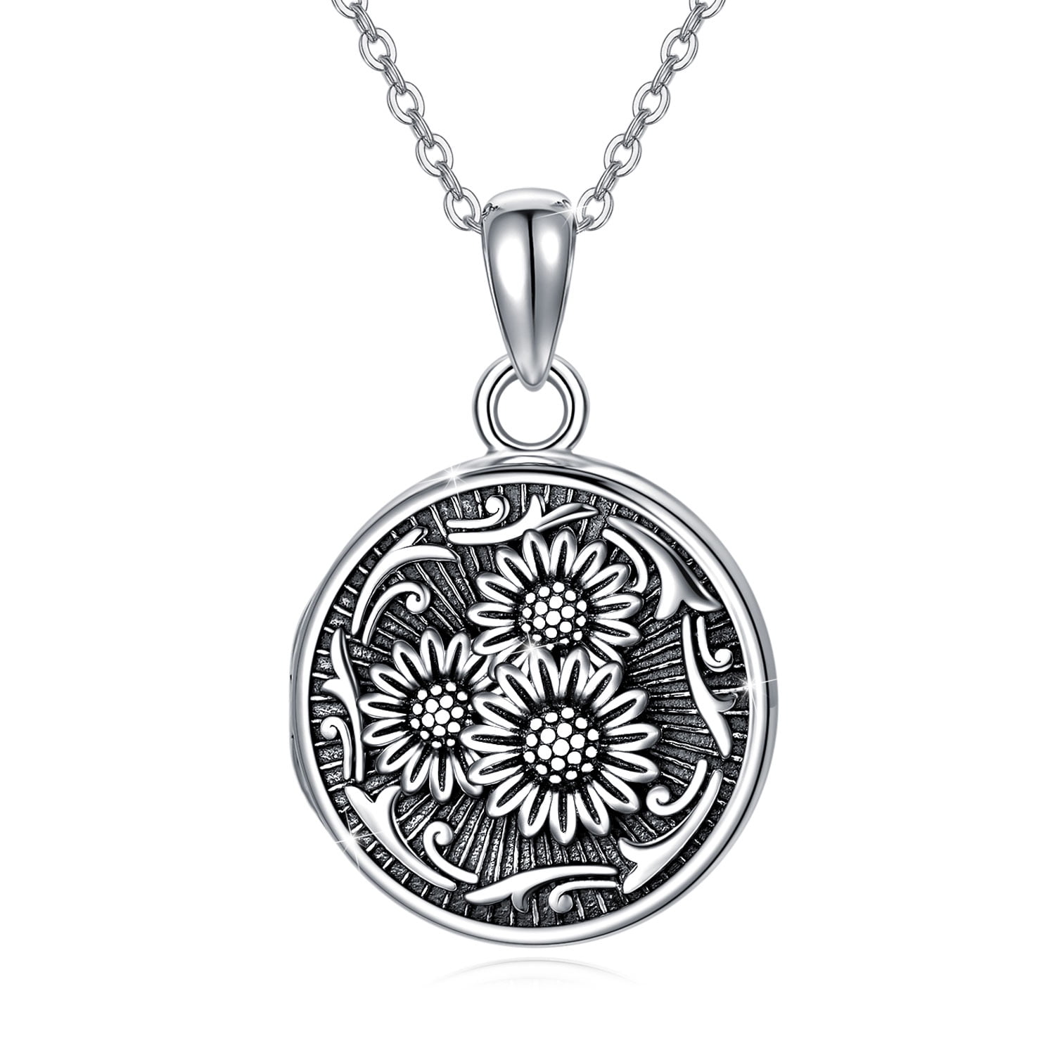 Collana da donna con teschio in argento Sterling 925 gotico