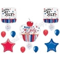 thumbnail image 1 of CUPCAKE 4th of July Balloons Decoration Supplies Picnic Cookout Patriotic, 1 of 8