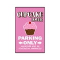 thumbnail image 1 of CUPCAKE LOVER Parking Aluminum Sign bake bakery pastry chef cake dessert | Indoor/Outdoor | 24" Tall, 1 of 4