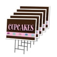 thumbnail image 1 of CUPCAKES 5 Pack Of 18" x 24" Yard Sign & Stake | Advertise Your Business | Stake Included Image On Front Only | Made in The USA, 1 of 3