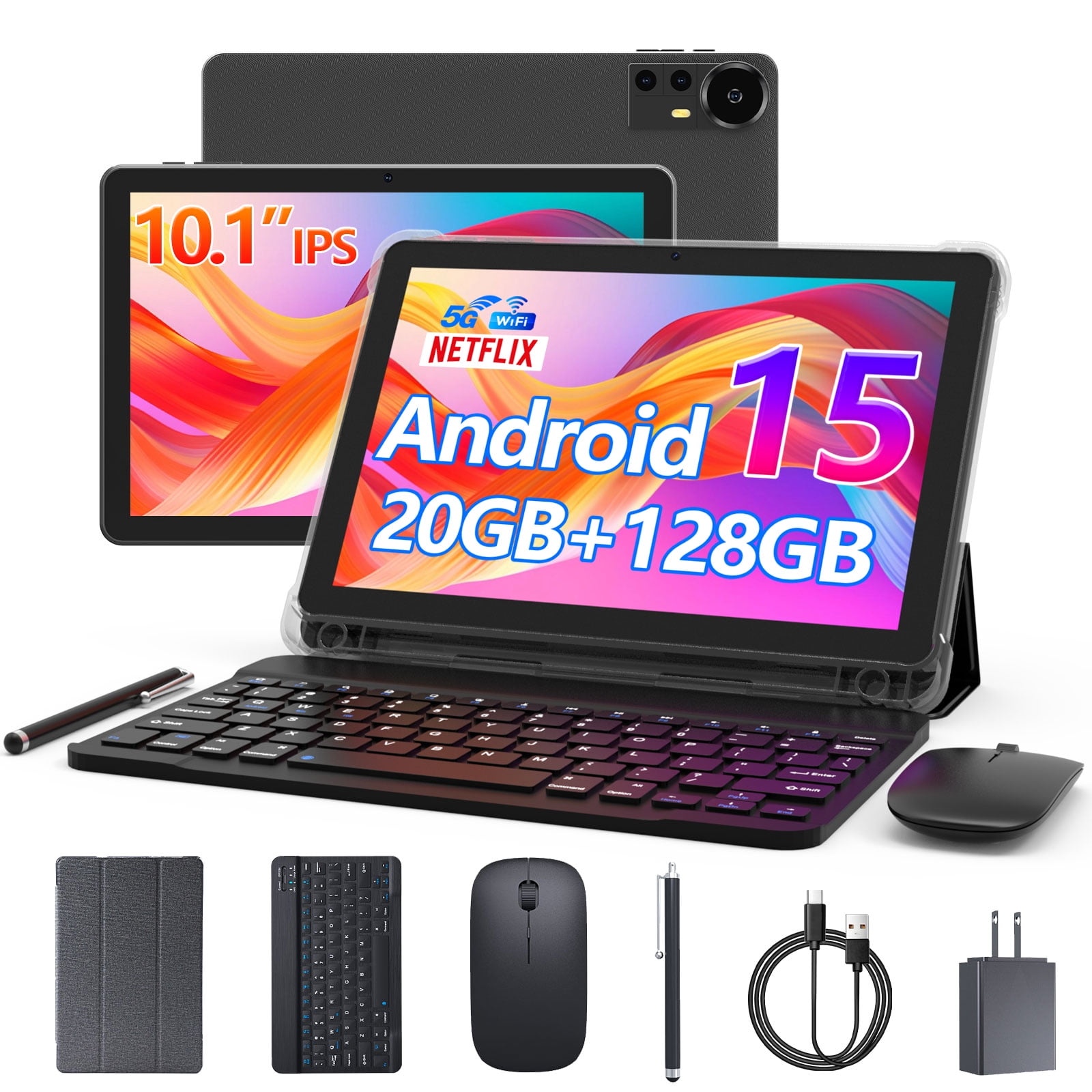 タブレット 10.95 インチ Android15 16GB+128GB グレー 正規品】Android 15 タブレット 本体 10インチ大容量16GB+128GB