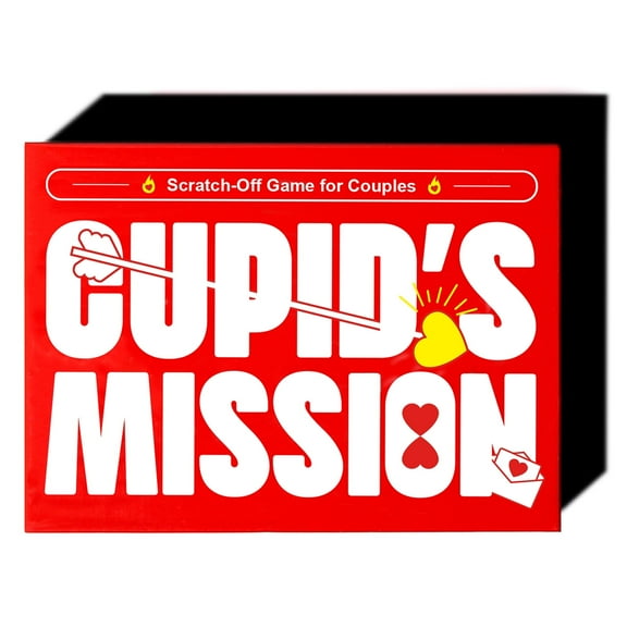 CUPIDS MISSION Couples Card Game - Hilarious Real-Life Games for Couple, 54 Scratch-Off Card Game Served Couples For Date Nights, Funny Gifts for Valentines Day, Christmas, Anniversaries & More.