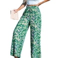 thumbnail image 1 of CUPSHE Women Pants Abstract Pritn Wide Leg Loose Fit Waist Tie Long Pant Casual Beach, 1 of 5
