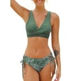 thumbnail image 1 of CUPSHE Women's Bikini Swimsuit Front Cross Lace Up Two Piece Bathing Suit, 1 of 7