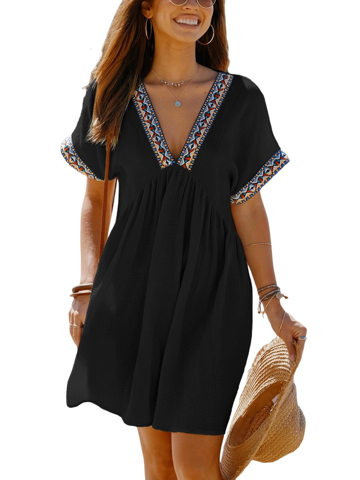 CUPSHE Lace Mini Dress CUPSHE Women's Mini Fall Dress - V Neck, Long Sleeve  Lace, Smocked Waist, A-Line Casual Dress For Wedding Guest & Parties V Neck  Long Sleeve Dress