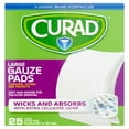CURAD Large Gauze Pads, Soft NonWoven for Ouchless Removal, 4" x 4
