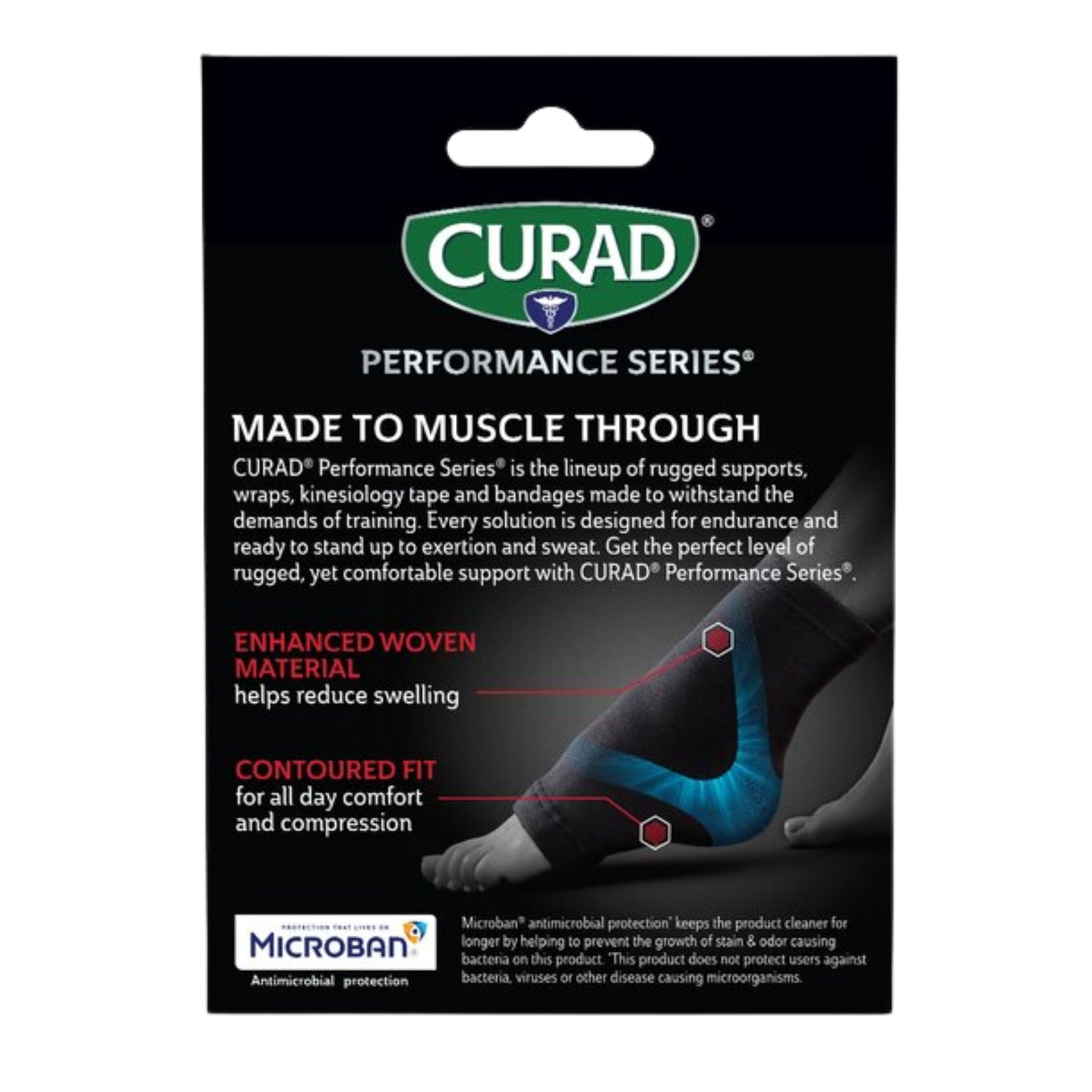 CURAD® Performance Series® Infrared Elastic Pull-Over Ankle Support, Small/ Medium, Powered by CELLIANT®