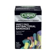thumbnail image 1 of CURAD Performance Series Antibacterial Bandages, Extreme Hold, Assorted Sizes & Colors, 50 Count, 1 of 10