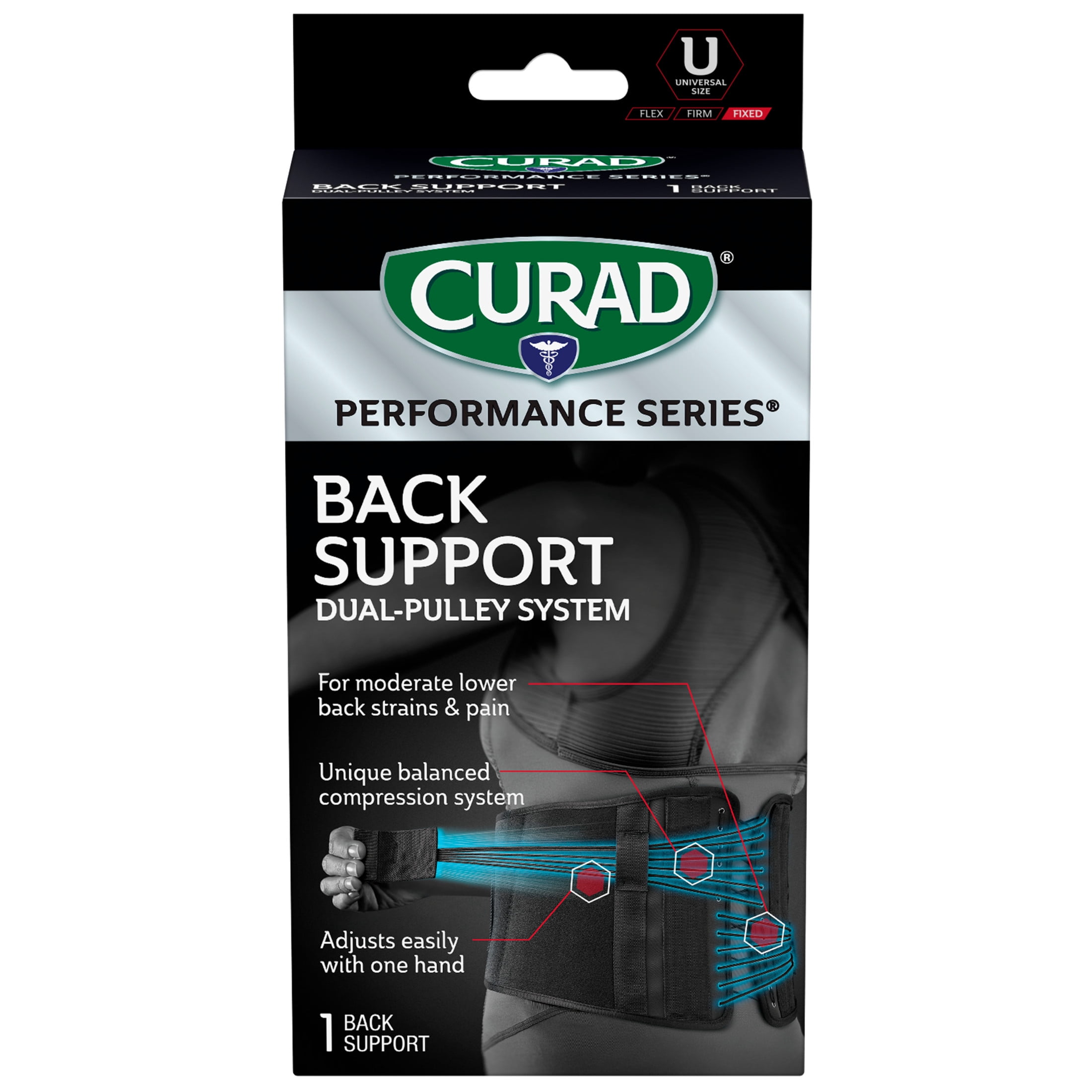 CURAD® Performance Series® Back Support, Dual-Pulley System, Universal