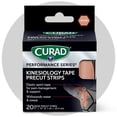 thumbnail image 1 of CURAD Performance Series Kinesiology Tape, Pain Management Technology, Sweat & Water-Resistant Athletic Tape, Compression Support for Joints & Muscles, Beige, 2 x 10 inches, 1 Roll (20 Strips), 1 of 8