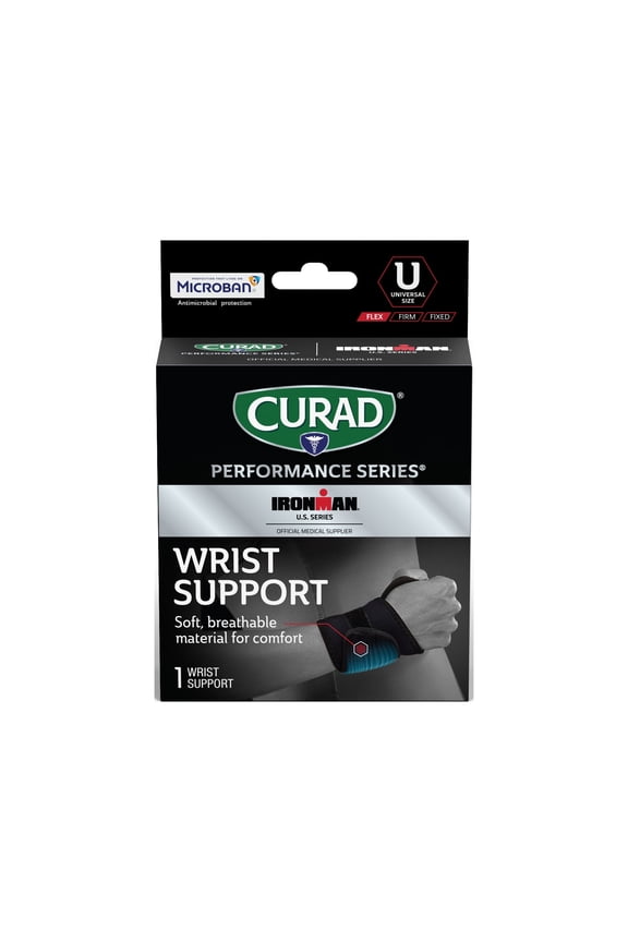 CURAD Performance Series IRONMAN Wrist Support, Wrap-Around, Universal, 1 count
