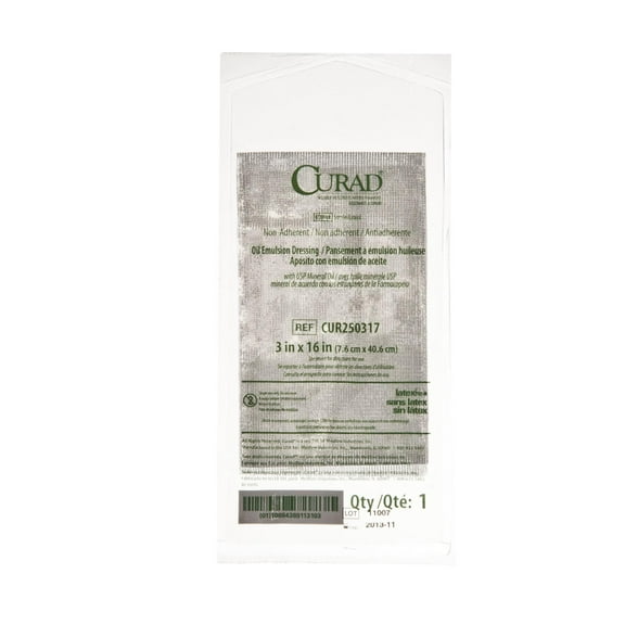 CURAD Sterile Oil Emulsion Non-Adherent Gauze