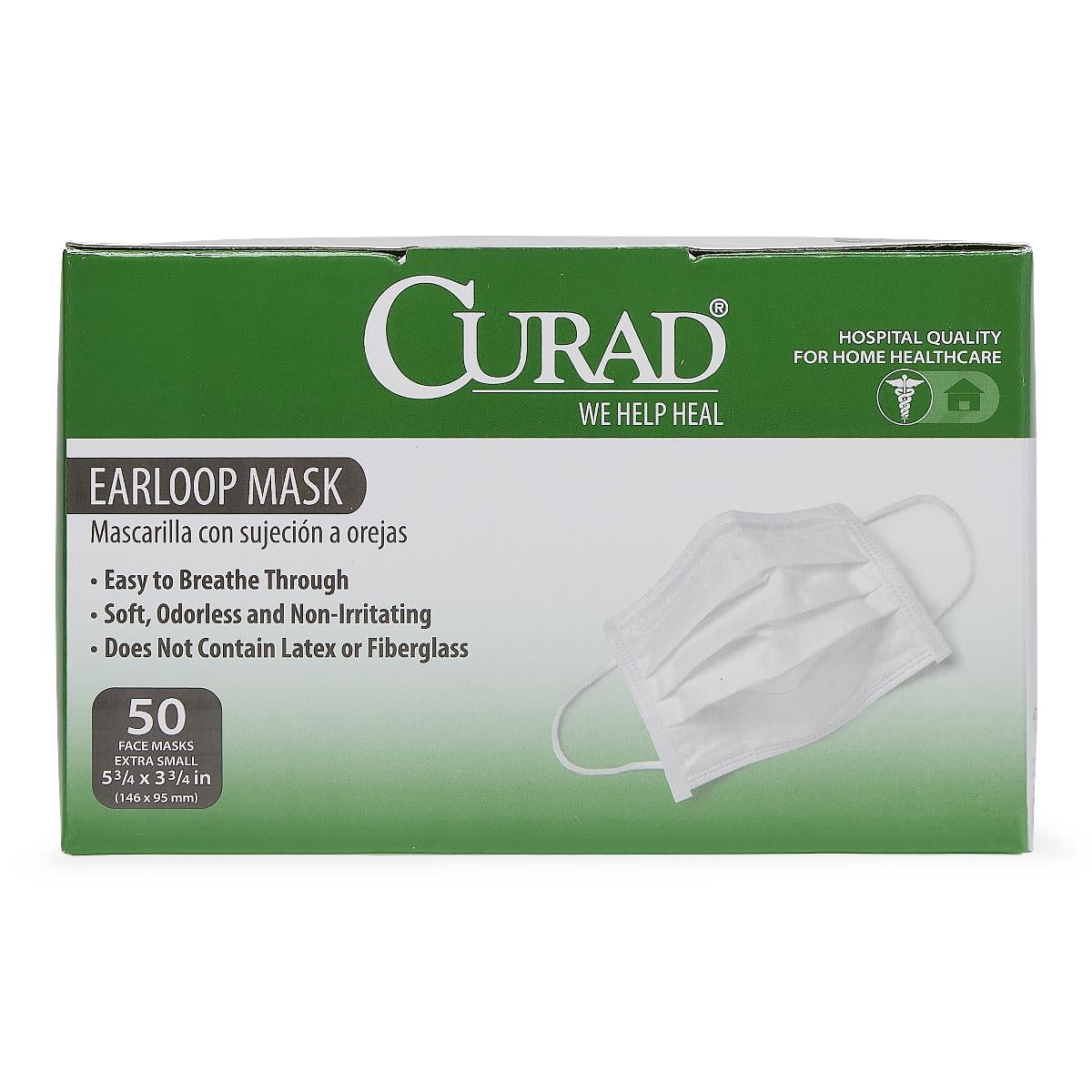CURAD XSmall Pediatric Face Mask with Earloops 50 Ct