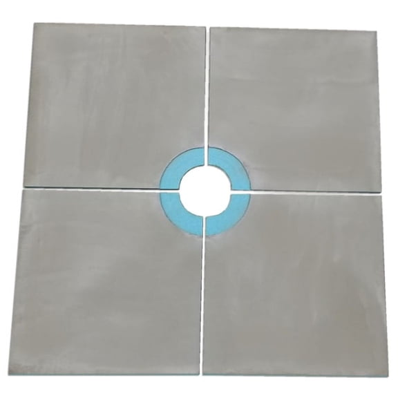 CURBLESS SHOWER TRAY - 48" X 48" - CENTER DRAIN PLACEMENT