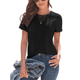 thumbnail image 1 of CURBODO Basic T Shirt for Women UPF50+ Sun Protection Summer Short Sleeve Tops - Solid Color Casual Loose Fit Crew Neck Plain Tee (S-2XL), 1 of 8