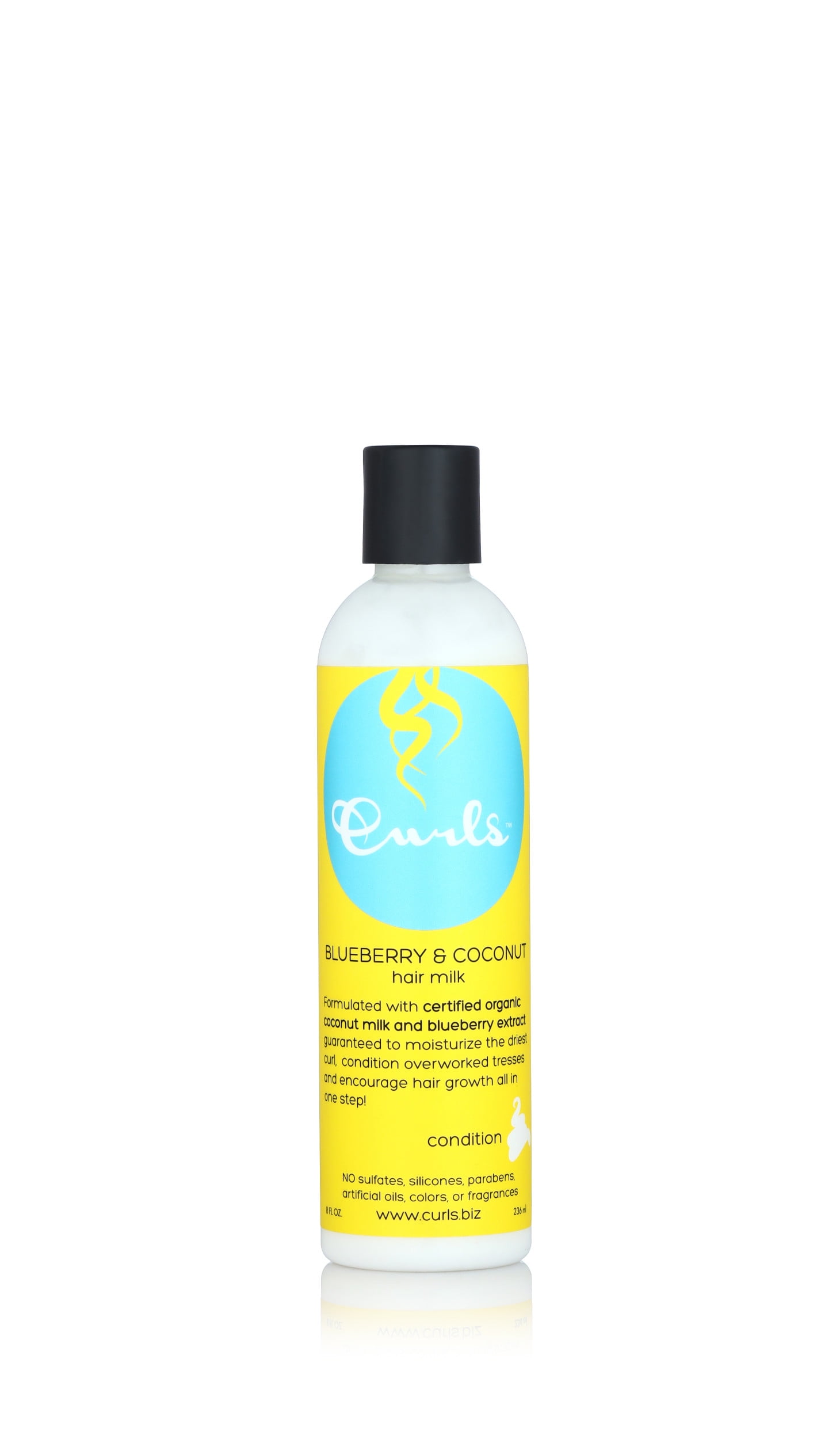 Curls Blueberry Bliss, Blueberry & Coconut Hair Milk, Leave in Conditioner and Styler 8 oz