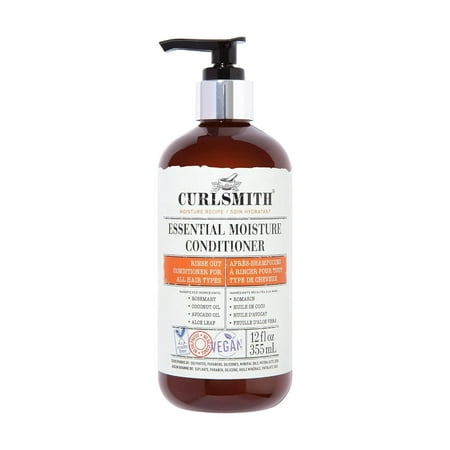 CURLSMITH - Essential Moisture Conditioner, Lightweight Frizz Control for Wavy, Curly and Coily Hair, Vegan 12 fl.oz