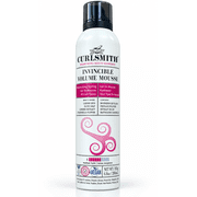 CURLSMITH Invincible Volume Mousse for Curly Hair 6.8 oz | Curl Boosting, Moisturizing Styling Gel to Mousse for Flat Curls, Alcohol Free, For All Curl Types Vegan