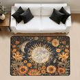 thumbnail image 1 of CURLYOOT Abstract Moon Boho Plant Rug for Living Room Bedroom, 4x6 Ft Washable Area Rug, Non Slip Rugs for Entryway, Large Carpet for Indoor Dining Room, 1 of 7
