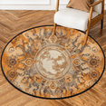 thumbnail image 1 of CURLYOOT Abstract Sun Moon Floral Hippie Boho 5.2ft Round Rug for Living Room, Large Washable Area Rug, Non Slip Floor Mat Indoor Rugs for Bedroom, Dining Room, Offices, Entryway, 1 of 7