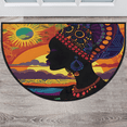 thumbnail image 1 of CURLYOOT African American Women Half Round Door Mat, Indoor Outdoor Entrance Rug, Semi Circular Area Rug, Non Slip Washable Absorbent Doormat, Laundry Room Rug 40'' x 63'', 1 of 7