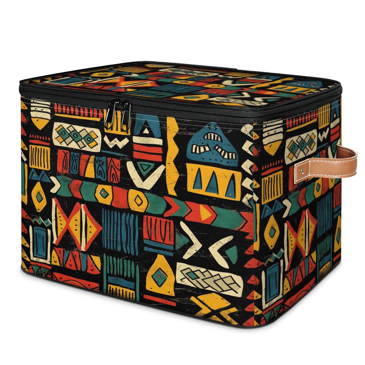 CURLYOOT Aztec Fabric Storage Bins with Lids, Western Native Boho ...