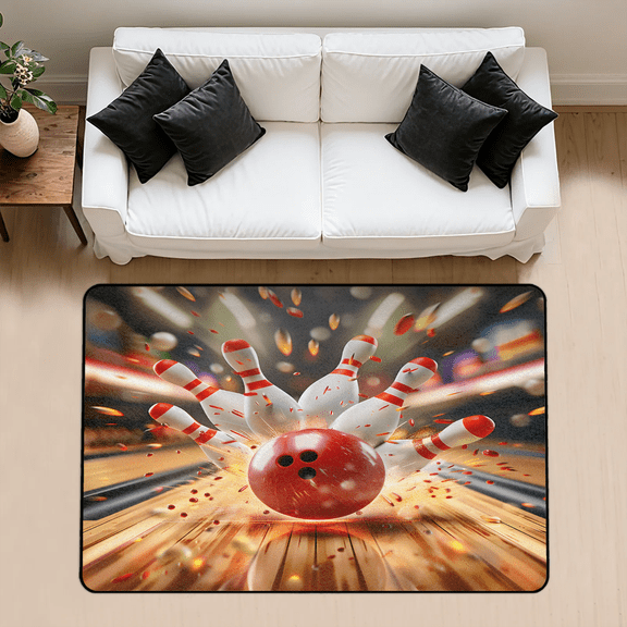 CURLYOOT Bawling Ball Area Rug 3x5 Ft Rugs for Entryway Entrance Kitchen, Washable Non Slip Indoor Floor Carpet for Bedroom Living Room