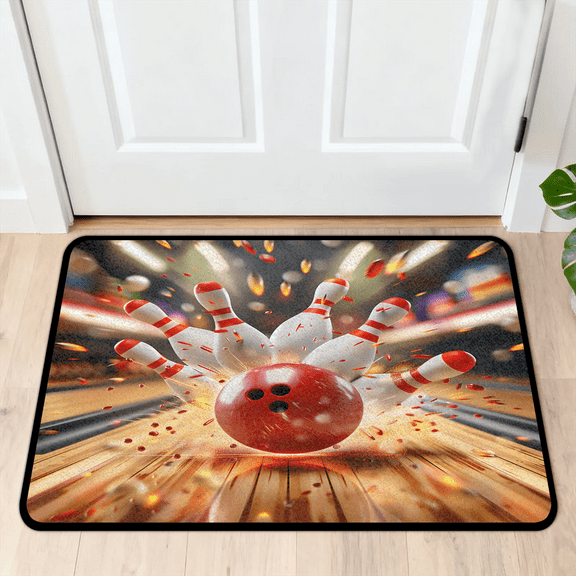 CURLYOOT Bawling Ball Indoor Doormat, Non-Slip Absorbent Door Mat 24" x 16", Entrance Floor Mat Washable Entry Doormats for Entryway Front Back Door