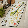 thumbnail image 1 of CURLYOOT Bird and Wild Flower Spring Runner Rug 2'x6' Washable Kitchen Runner Rug Indoor Non Slip Laundry Rugs Floor Carpet for Hallway Kitchen Entryway Bedroom Living Room, 1 of 9