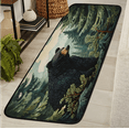 thumbnail image 1 of CURLYOOT Black Bear Forest Wild Animals Runner Rug 2'x6' Washable Kitchen Runner Rug Indoor Non Slip Laundry Rugs Floor Carpet for Hallway Kitchen Entryway Bedroom Living Room, 1 of 9