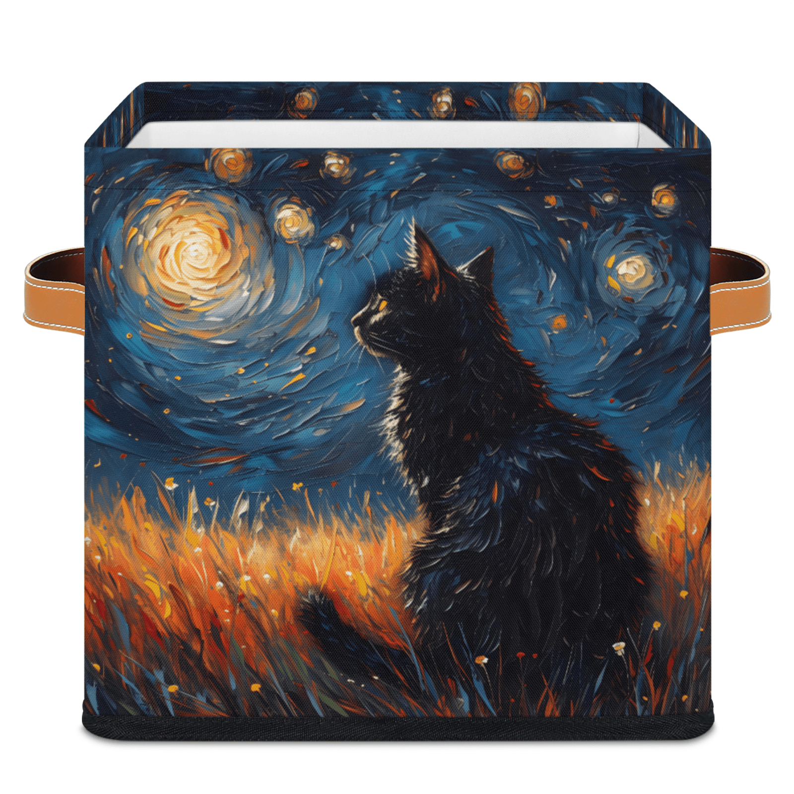CURLYOOT Black Cat Cube Storage Bin 11 Inch Fabric Storage Cube for ...