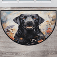 thumbnail image 1 of CURLYOOT Black Labrador Dog Half Round Door Mat 24'' x 36'', Indoor Outdoor Entrance Rug, Semi Circular Area Rug, Non Slip Washable Absorbent Doormat, Laundry Room Rug, 1 of 7