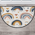 thumbnail image 1 of CURLYOOT Boho Abstract Rainbow Half Round Door Mat 24'' x 36'', Indoor Outdoor Entrance Rug, Semi Circular Area Rug, Non Slip Washable Absorbent Doormat, Laundry Room Rug, 1 of 7