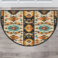 thumbnail image 1 of CURLYOOT Boho Aztec Half Round Door Mat 40'' x 63'', Indoor Outdoor Entrance Rug, Semi Circular Area Rug, Non Slip Washable Absorbent Doormat, Aztec Western Laundry Room Rug, 1 of 7