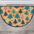 thumbnail image 1 of CURLYOOT Boho Christmas Half Round Door Mat, Indoor Outdoor Entrance Rug, Colorful Tree Semi Circular Area Rug, Non Slip Washable Absorbent Doormat, Laundry Room Rug 24'' x 36'', 1 of 7