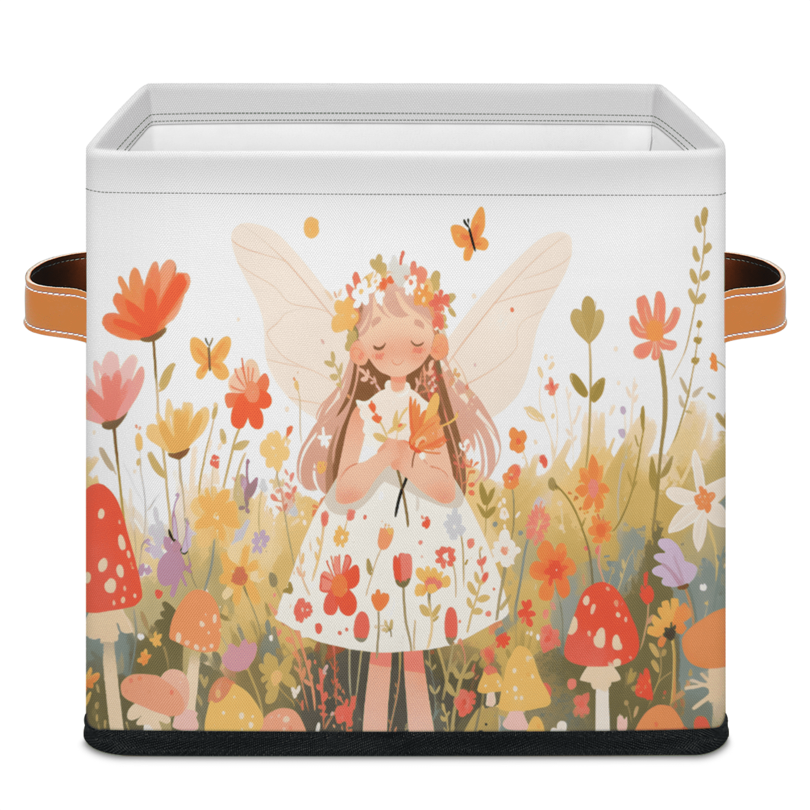 CURLYOOT Botanical Spring Summer Cube Storage Bin, 11 Inch Storage Cube ...