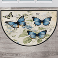 thumbnail image 1 of CURLYOOT Butterfly And Flower Half Round Door Mat 40'' x 63'', Indoor Outdoor Entrance Rug, Semi Circular Area Rug, Non Slip Washable Absorbent Doormat, Laundry Room Rug, 1 of 7