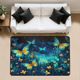 thumbnail image 1 of CURLYOOT Butterfly Flower Rug for Living Room Bedroom, 4x6 Ft Washable Area Rug, Non Slip Rugs for Entryway, Fantasy Large Carpet for Indoor Dining Room, 1 of 7