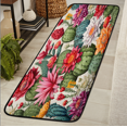 thumbnail image 1 of CURLYOOT Cactus Flower Runner Rug 2'x6' Washable Kitchen Runner Rug Indoor Non Slip Laundry Rugs Floor Carpet for Hallway Kitchen Entryway Bedroom Living Room, 1 of 9