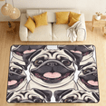 thumbnail image 1 of CURLYOOT Cartoon Bulldog Area Rugs for Living Room Bedroom, 4' 10" x 6' 8" Washable Rug, Floor Carpet with Non Slip Backing for Dining Room Indoor, 1 of 8