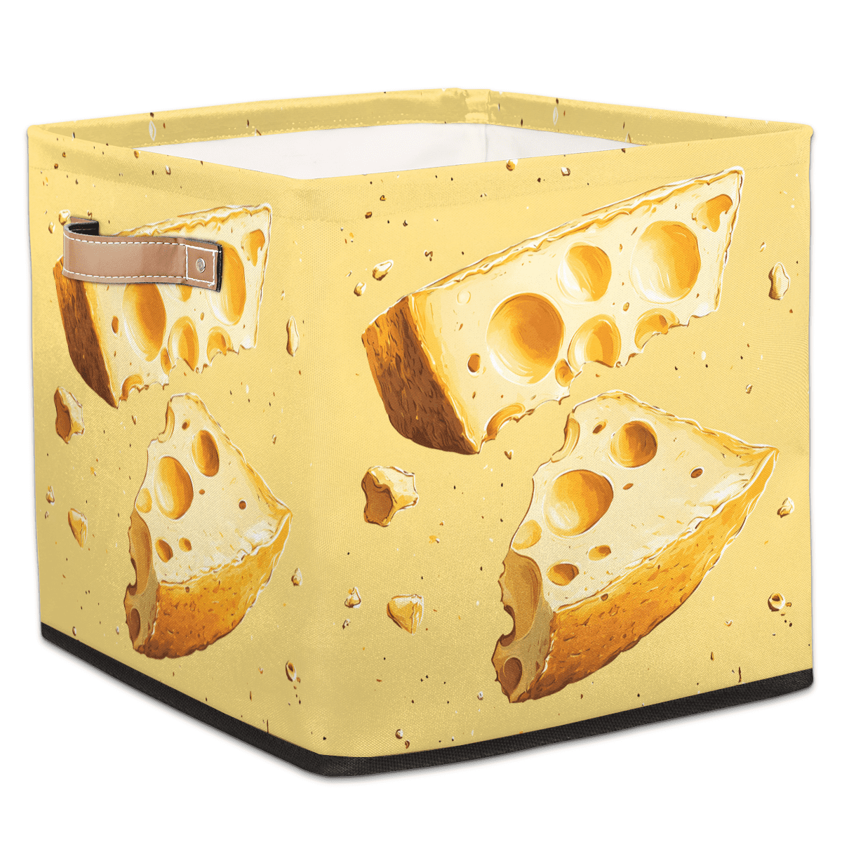 CURLYOOT Cartoon Cheese Cube Storage Bin, 13 x 13 x 13 Storage Cube ...