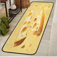 thumbnail image 1 of CURLYOOT Cartoon Cheese Runner Rug 2'x6' Washable Kitchen Runner Rug Indoor Non Slip Laundry Rugs Floor Carpet for Hallway Kitchen Entryway Bedroom Living Room, 1 of 9