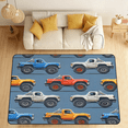 thumbnail image 1 of CURLYOOT Cartoon Truck Area Rugs 5'x7' Washable Rug Large Living Room Rug Non Slip Indoor Floor Carpet for Dining Room Bedroom Home, 1 of 8