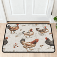 thumbnail image 1 of CURLYOOT Chicken Cocks And Hens Front Door Mat, Washable Non-Slip Door Mat, Indoor Outdoor Floor Mats Absorbent Welcome Doormat for Entrance 20" x 30", 1 of 8